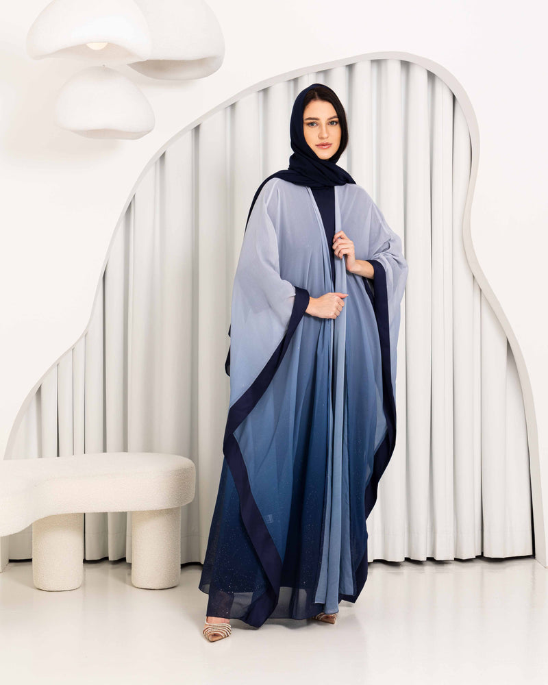 Ombre Glitter Chiffon Abaya – Amira Designs