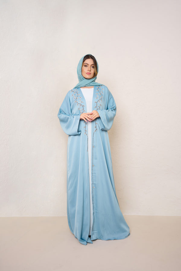 SKY BLUE EMBELLISHED ABAYA