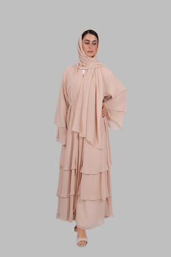 Layered Chiffon Abaya