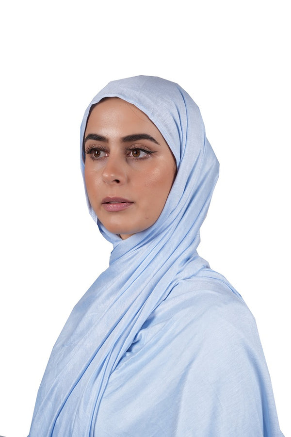 Sky blue Jersey Hijab