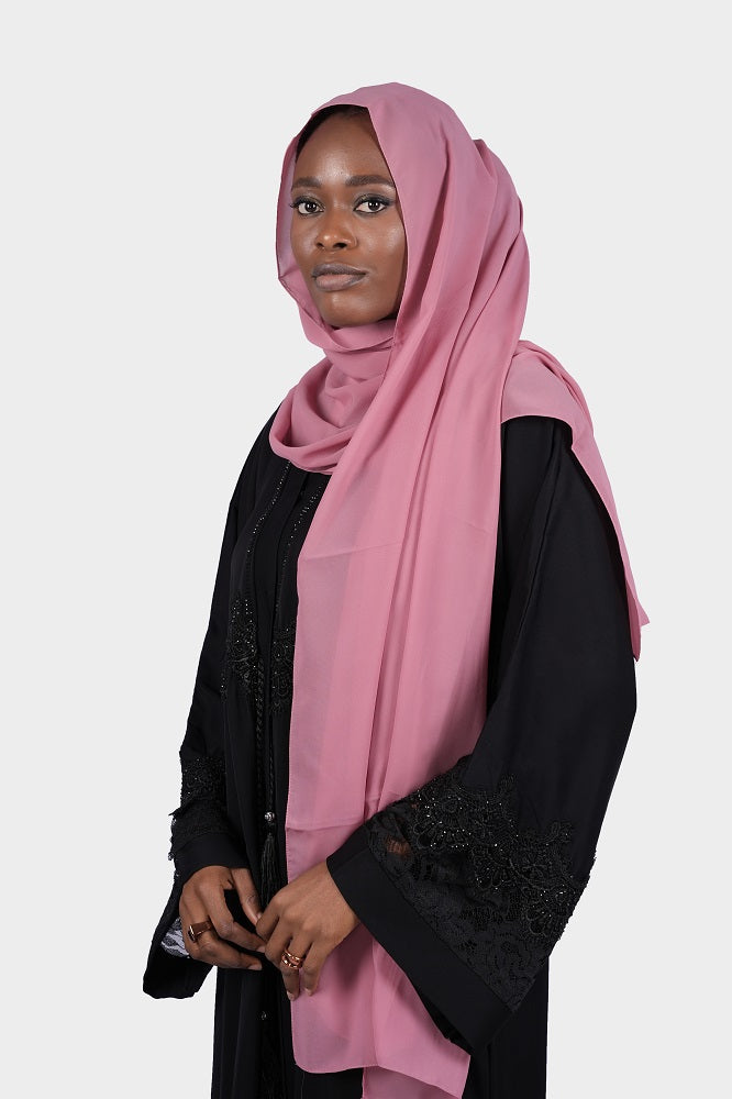 Rose Chiffon Hijab